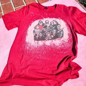 Scary characters bleached tee
